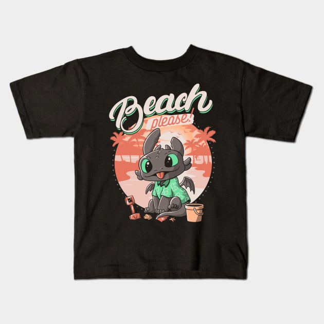 Summer Dragon Kids T-Shirt by eduely